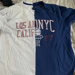 split color tee-shirt